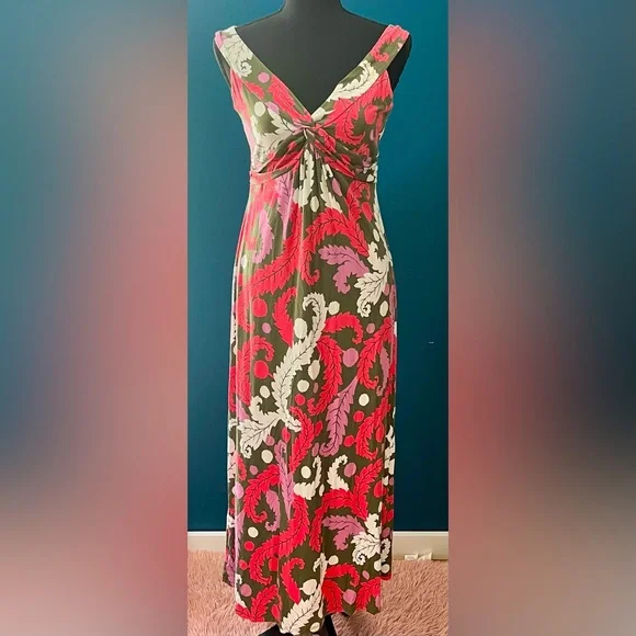 Boden Maxi Dress Jersey Floral Print Tank Sleeveless Multi Colors 8P - Picture 1 of 6